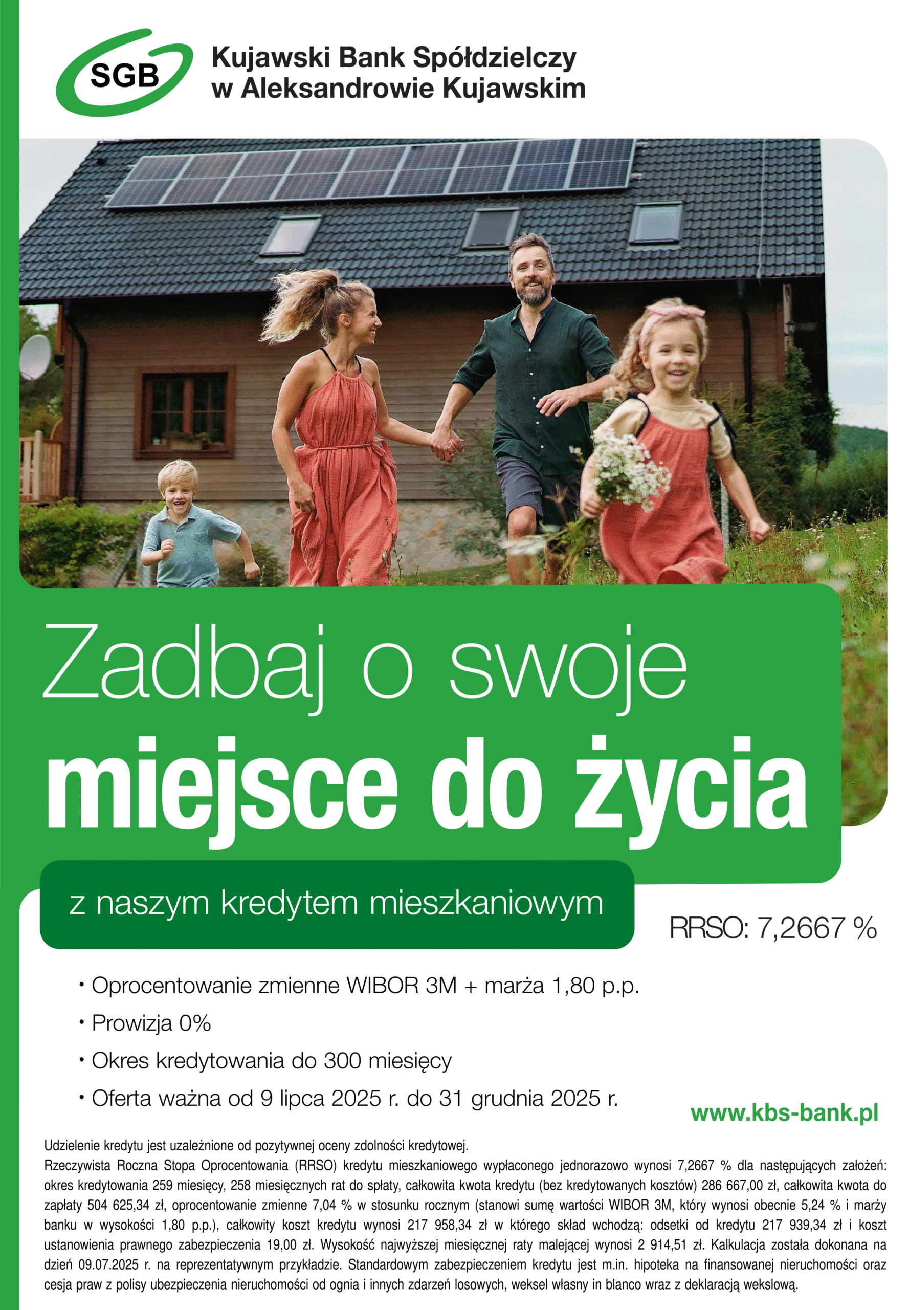 Plakat kredytu mieszkaniowego